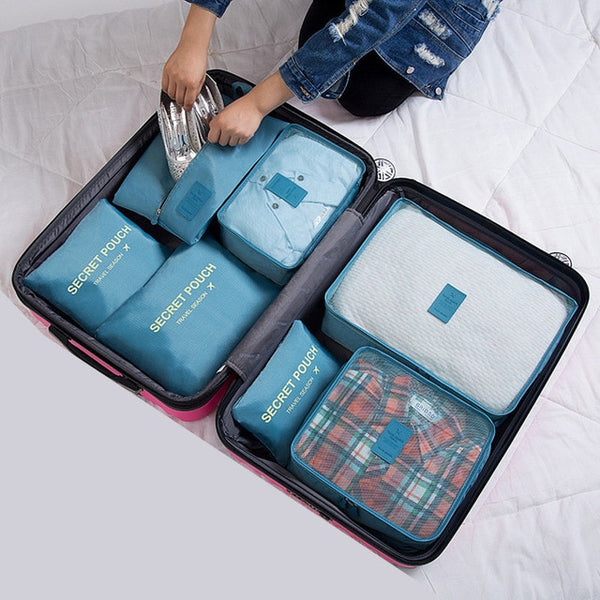 RUPUTIN 7Pcs/set Trip Luggage Organizer Clothes Finishing Kit