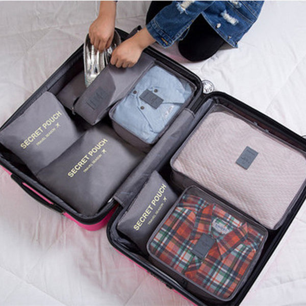 RUPUTIN 7Pcs/set Trip Luggage Organizer Clothes Finishing Kit