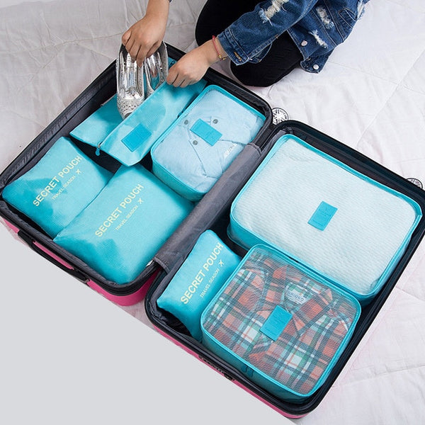 RUPUTIN 7Pcs/set Trip Luggage Organizer Clothes Finishing Kit