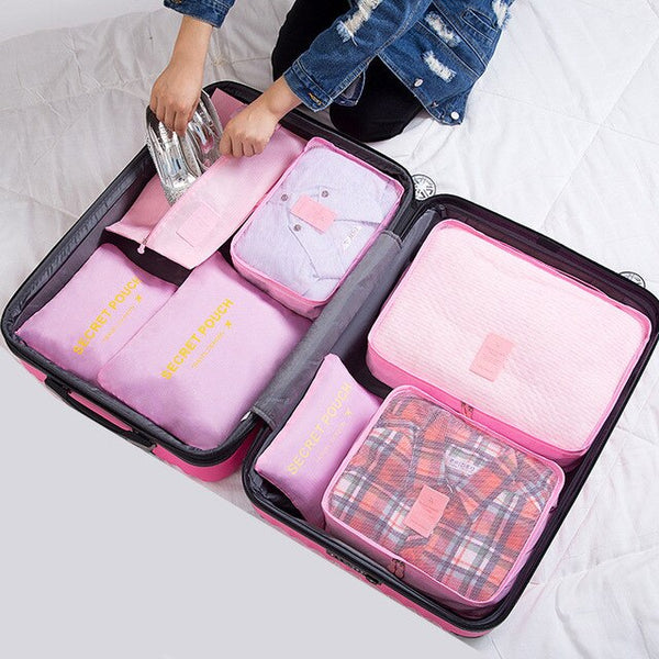 RUPUTIN 7Pcs/set Trip Luggage Organizer Clothes Finishing Kit