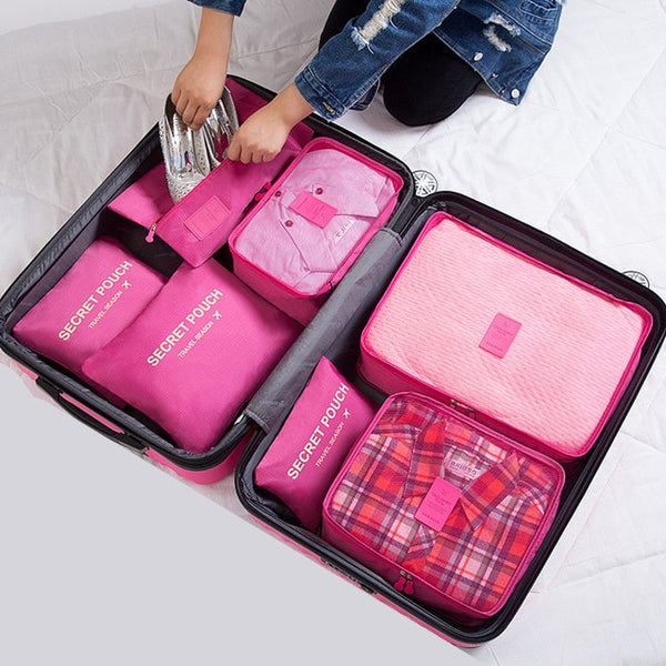 RUPUTIN 7Pcs/set Trip Luggage Organizer Clothes Finishing Kit