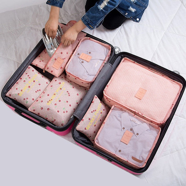 RUPUTIN 7Pcs/set Trip Luggage Organizer Clothes Finishing Kit