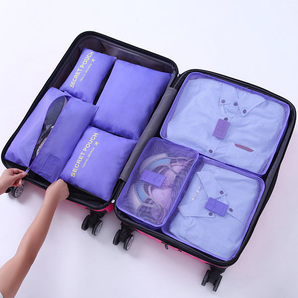 RUPUTIN 7Pcs/set Trip Luggage Organizer Clothes Finishing Kit