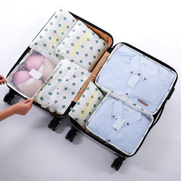 RUPUTIN 7Pcs/set Trip Luggage Organizer Clothes Finishing Kit