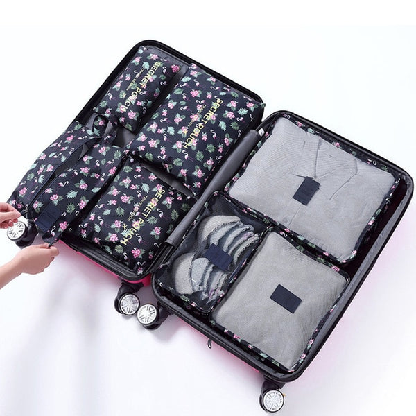 RUPUTIN 7Pcs/set Trip Luggage Organizer Clothes Finishing Kit