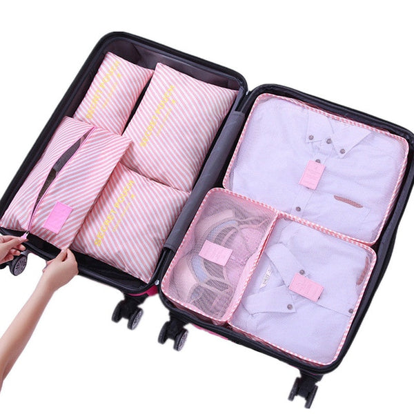RUPUTIN 7Pcs/set Trip Luggage Organizer Clothes Finishing Kit